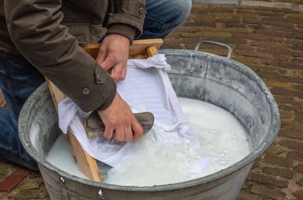 Old Washboard Washing Method