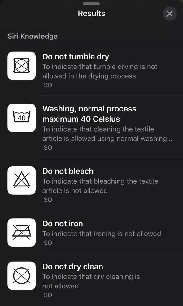 How to use your iPhone to decode laundry symbols